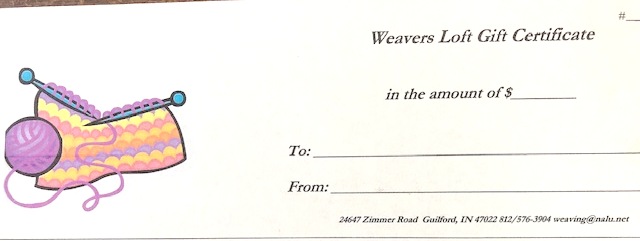 Gift Certificate for a Knitter